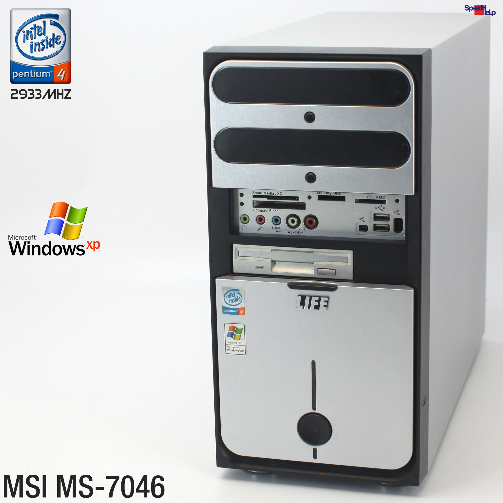 💻MSI MS-7046 PC COMPUTER PENTIUM 4 2933GHZ 1GB 80GB OLD GAMES WIN XP LPT COM