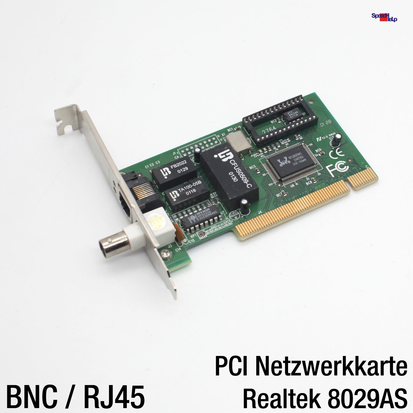 📡REALTEK RTL8029AS PCI BNC NETZWERKKARTE ETHERNET LAN CARD WINDOWS 98 2000 95