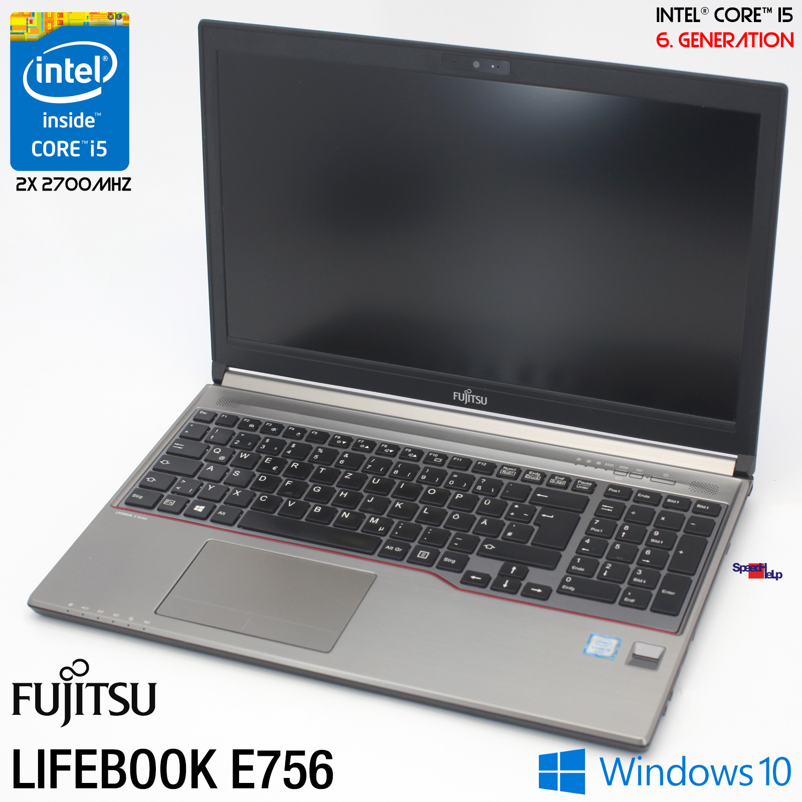 FUJITSU LIFEBOOK E756 NOTEBOOK LAPTOP WINDOWS 10 PRO DVDRW 120GB SSD 8GB