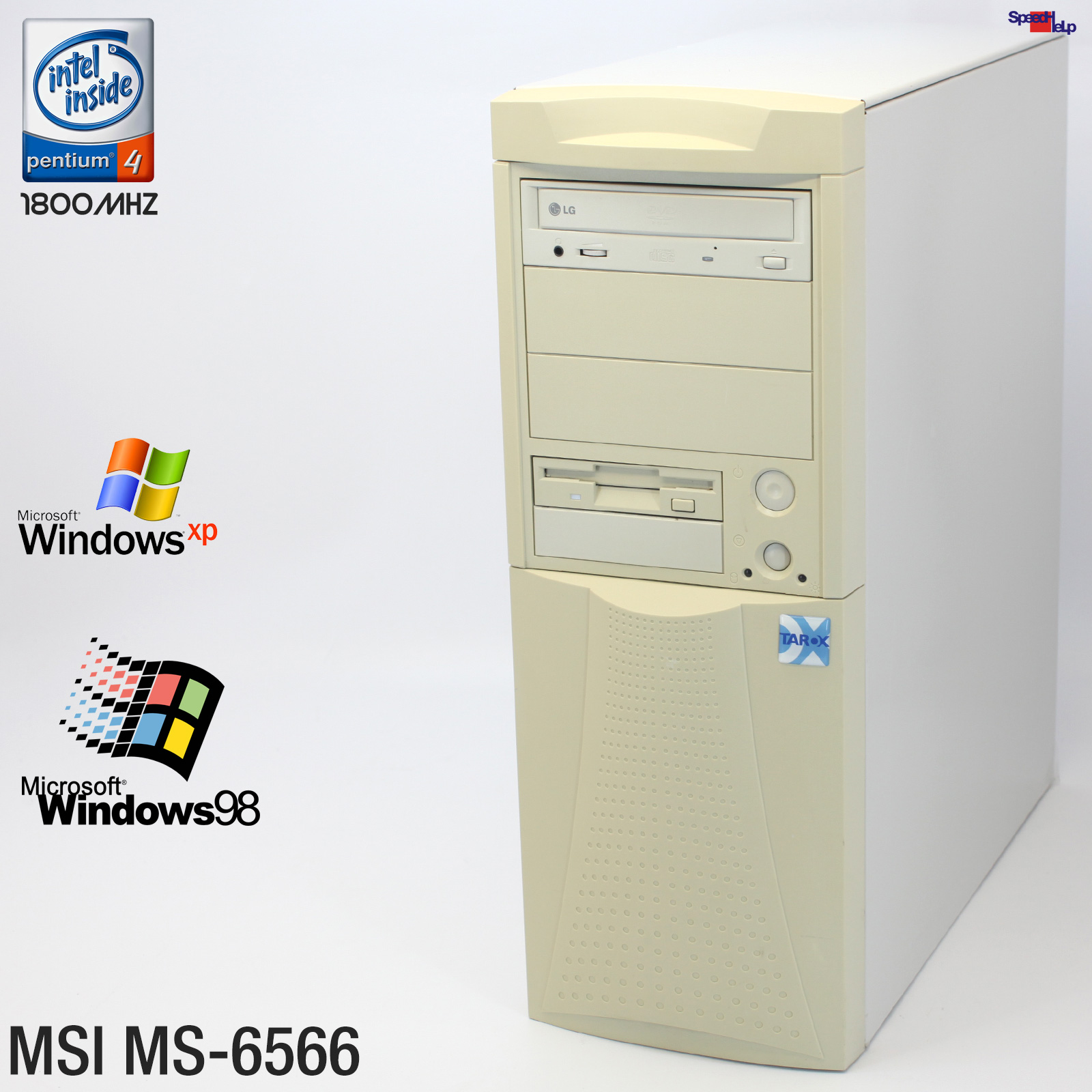 MSI 845 Ultra-C MS-6566 OLD GAME SPIELE PC COMPUTER PENTIUM 4 40GB WINDOWS 98