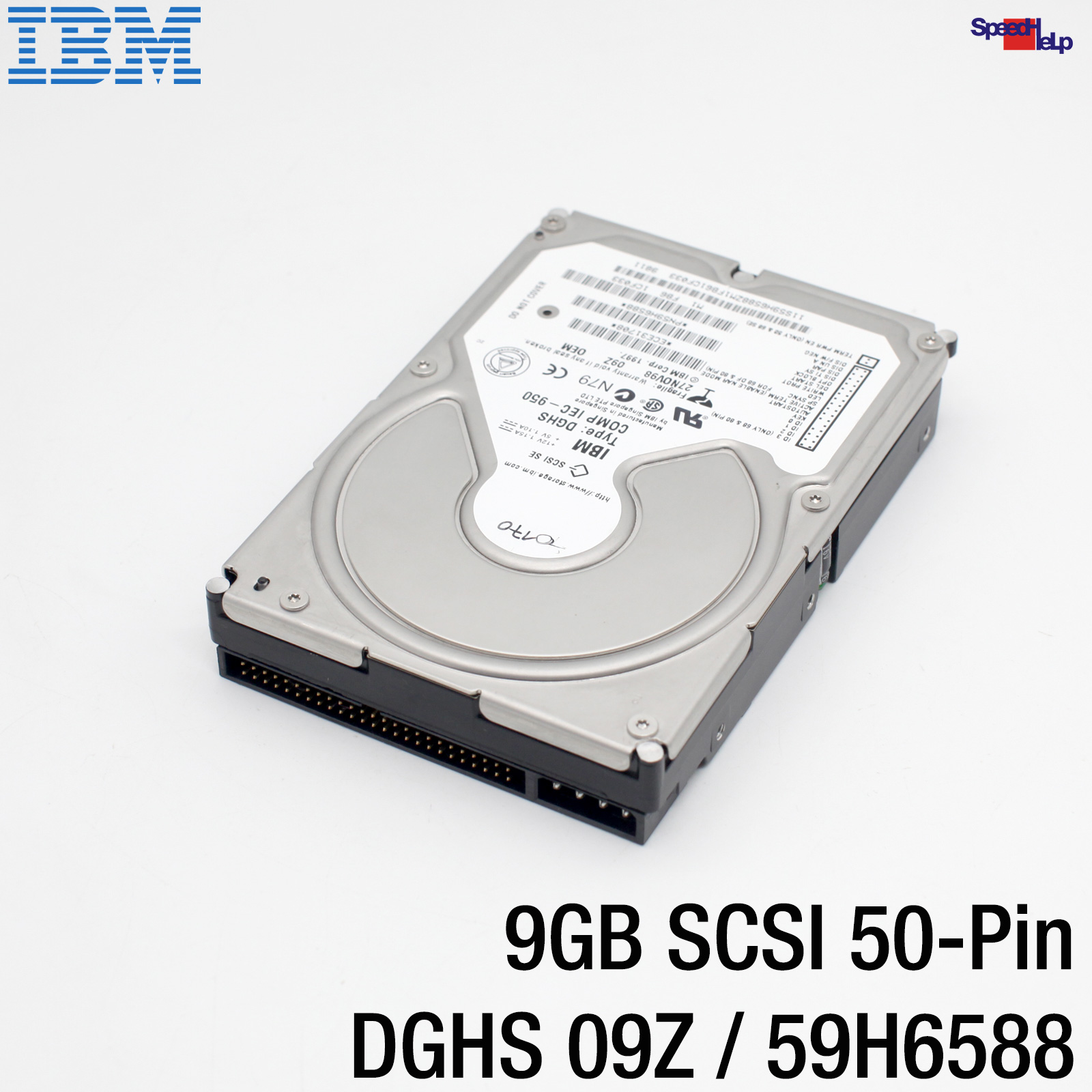 9GB IBM DGHS 09Z IEC-950 9.1GB 50-PIN SCSI HDD FESTPLATTE HARD DISK PN: 59H6588