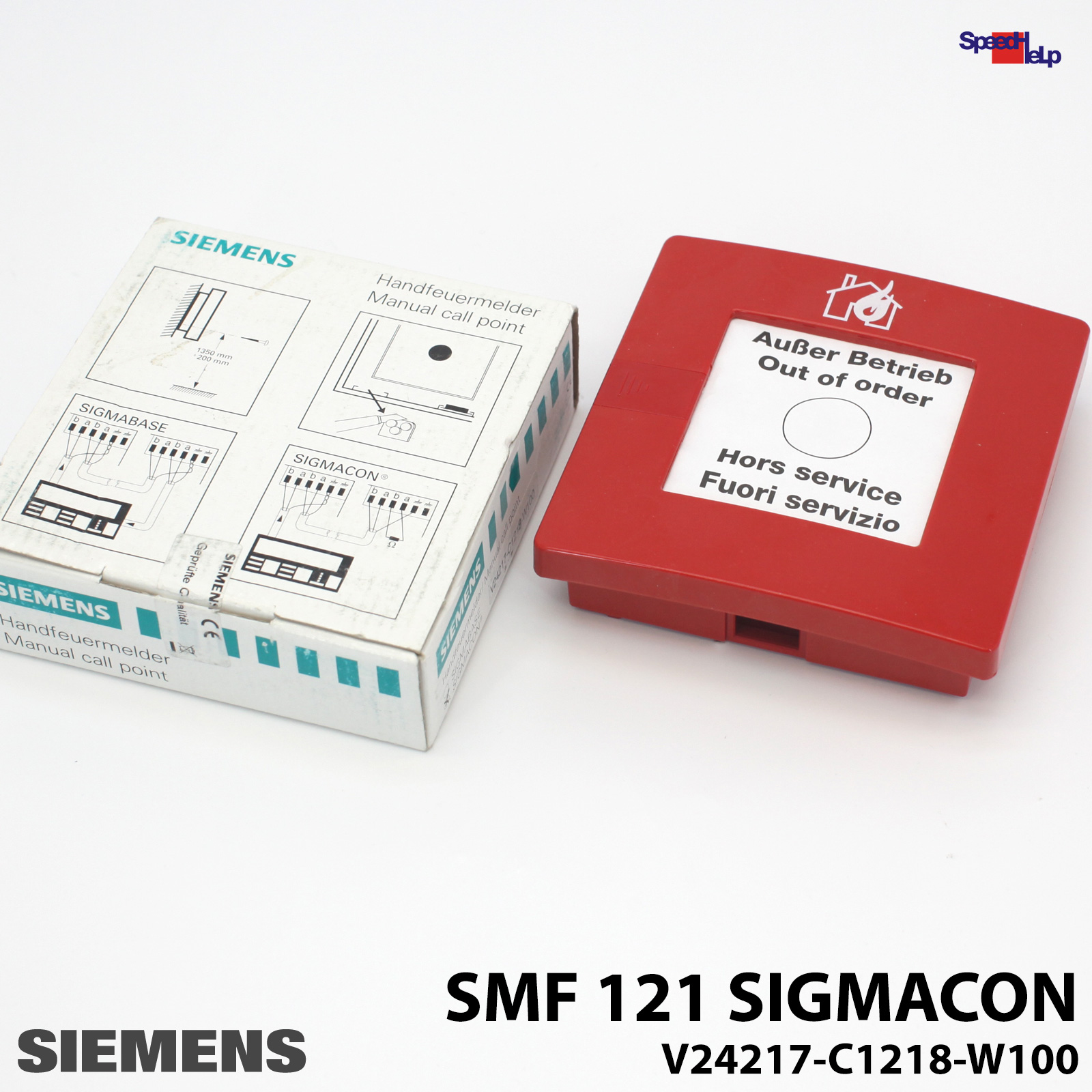 SIEMENS SMF 121 SIGMACON HANDFEUERMELDEN MANUAL CALL POINT V24217 C1218 A52 A4