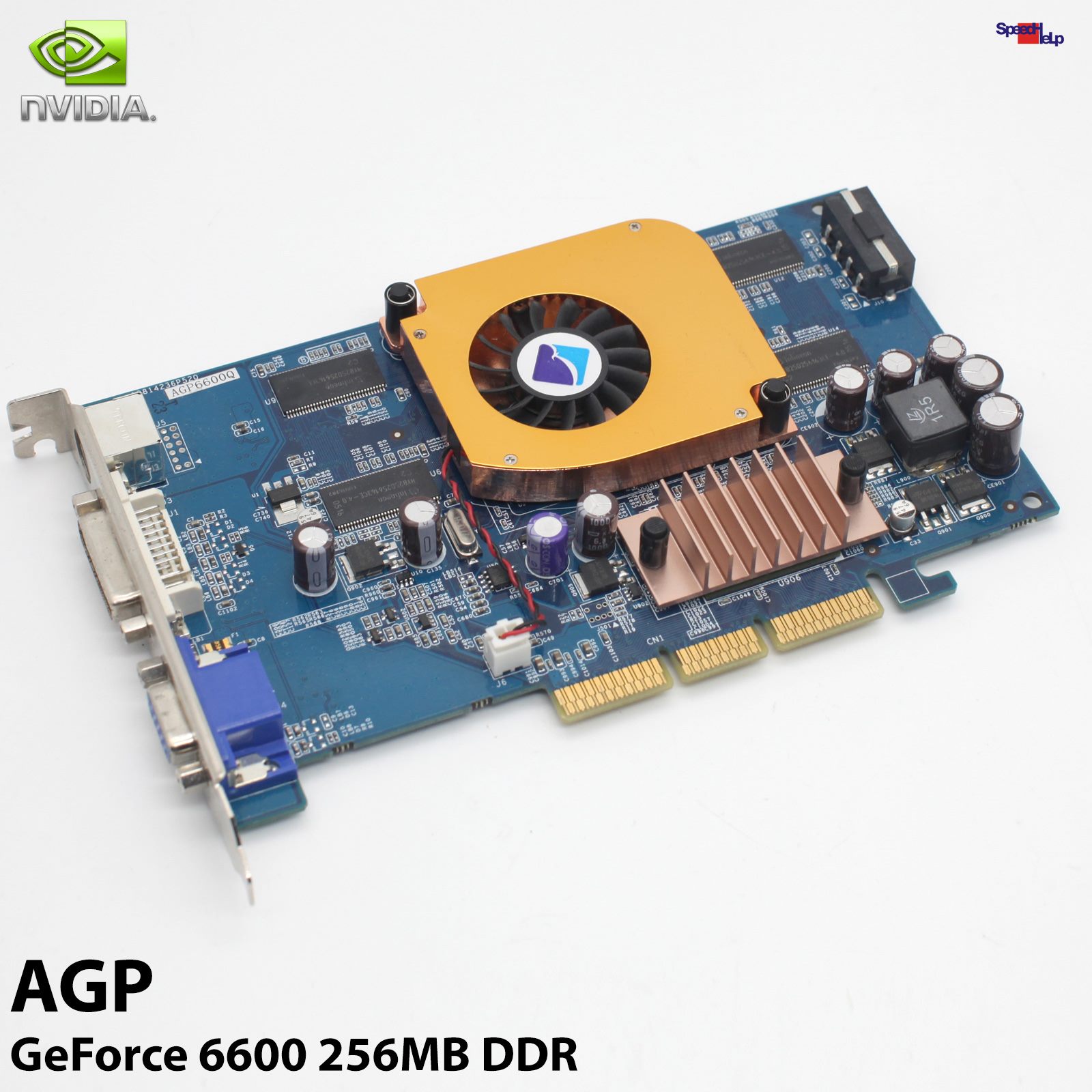 AGP GEFORCE 6600 256MB DDR AGP6600Q DVI VGA TVOUT GRAFIKKARTE VIDEO CARD